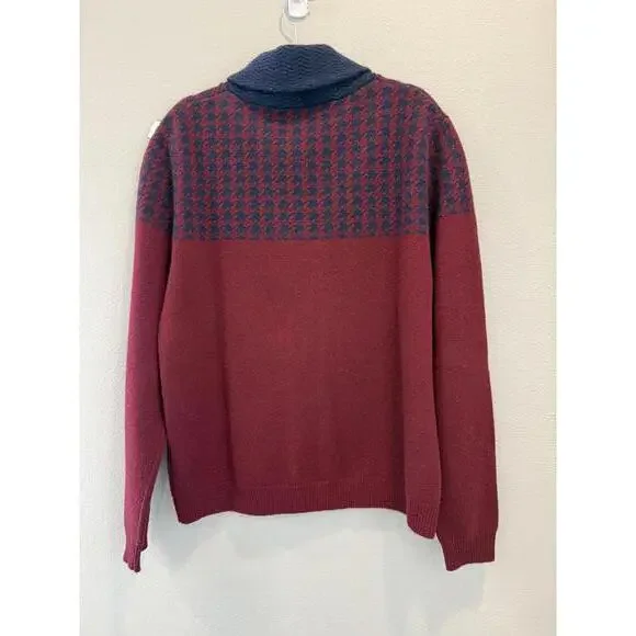 KIER + Jshawl collar houndstooth wool & cashmere blend cardigan